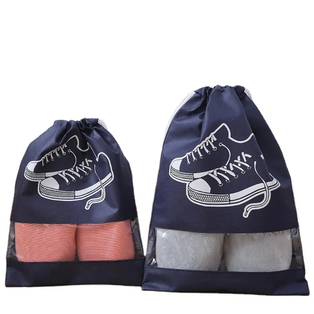 Non-woven Reusable Drawstring Shoe Bags