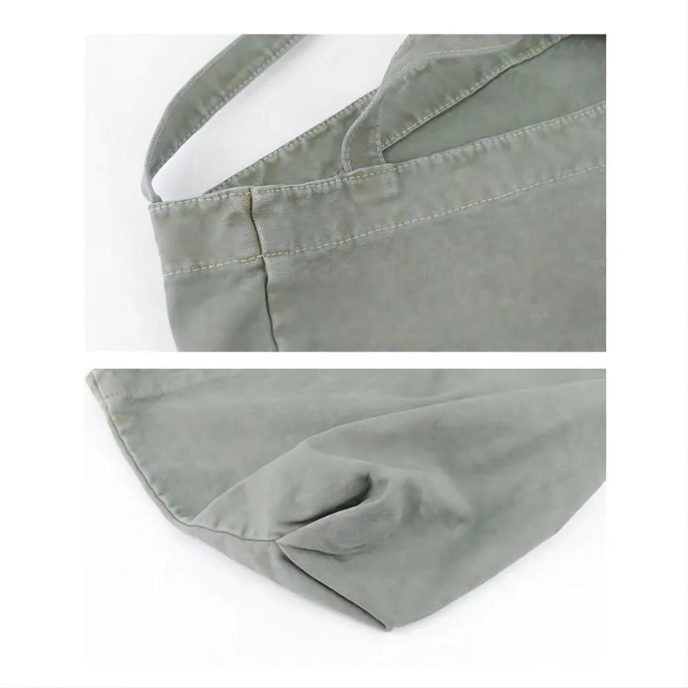 Vintage Canvas Shoulder Tote Bag