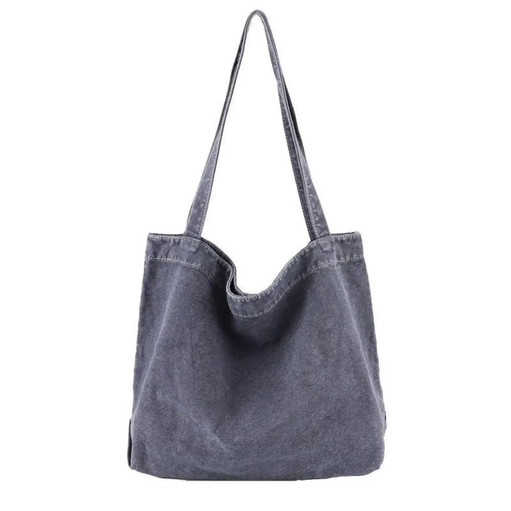 Vintage Canvas Shoulder Tote Bag