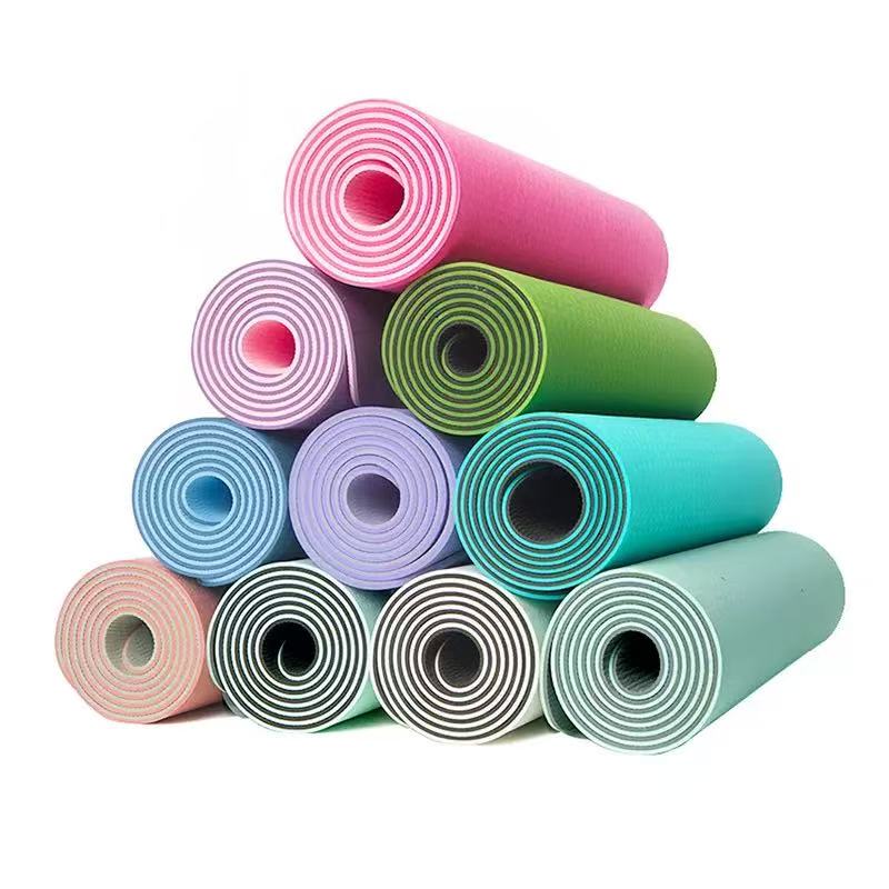 Non-Slip Waterproof Cork Eco-Friendly  TPE Custom Print Natural Rubber Yoga Mat for Gymnastics Fitness