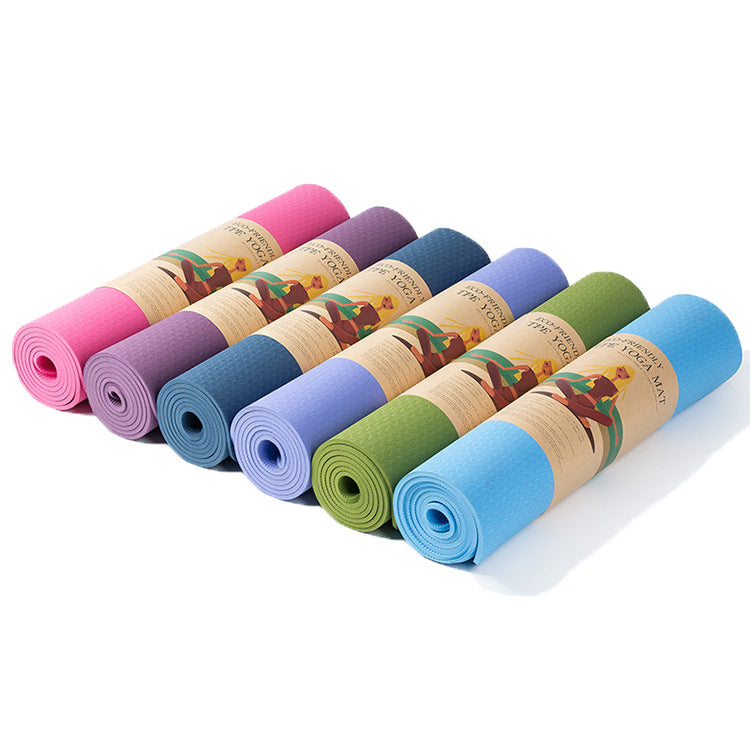 Non-Slip Waterproof Cork Eco-Friendly  TPE Custom Print Natural Rubber Yoga Mat for Gymnastics Fitness