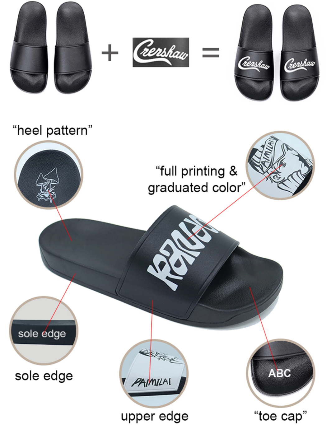 Custom Anti-Slip PVC Slides slippers
