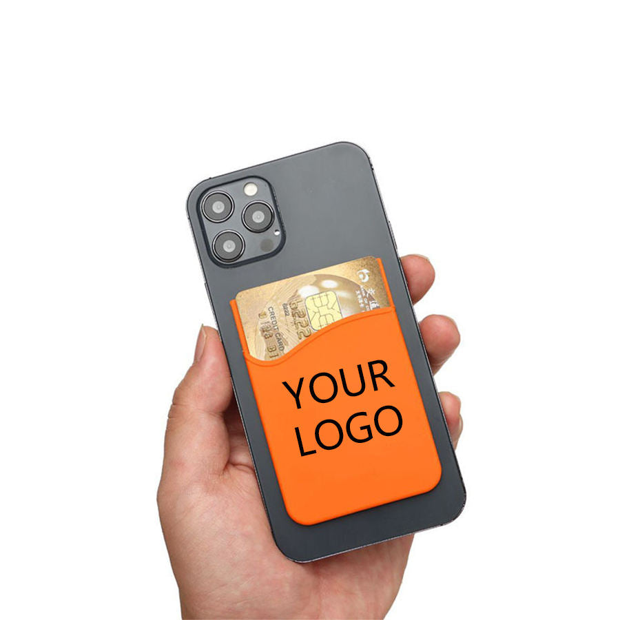 Adhesive Custom logo Silicone Mobile Phone Card Holders