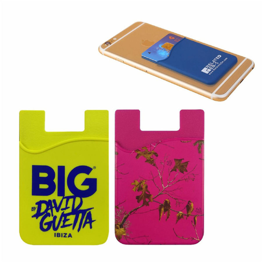 Adhesive Custom logo Silicone Mobile Phone Card Holders