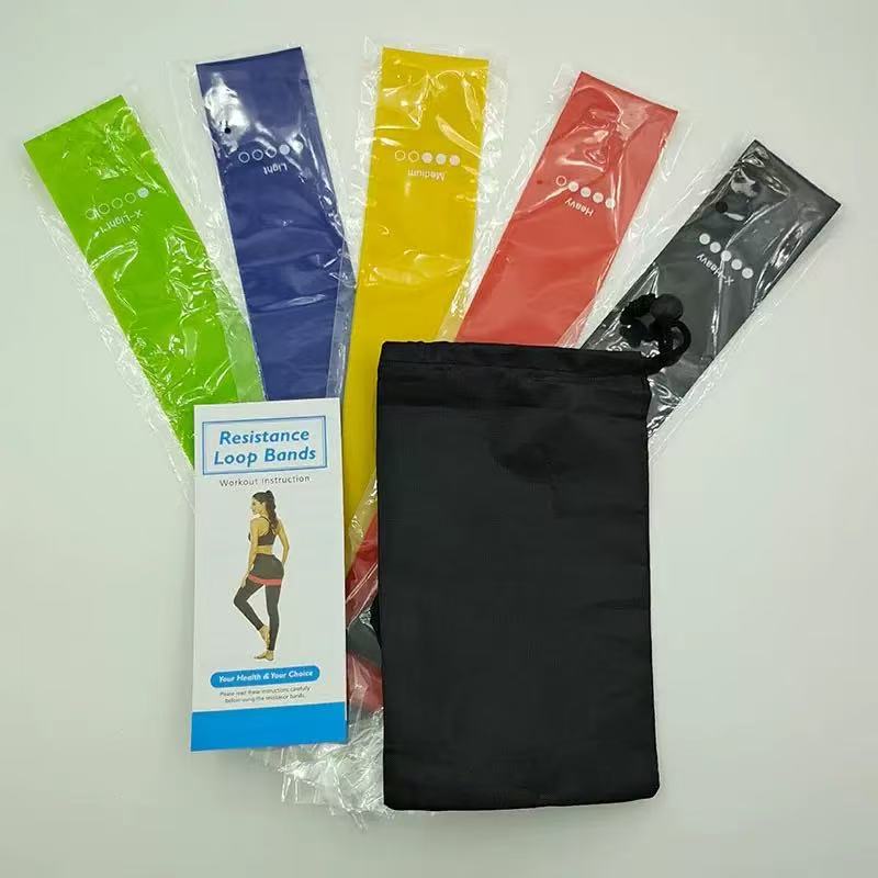 Customized Logo Exercise Fitness Resistance Stretch Bands Set