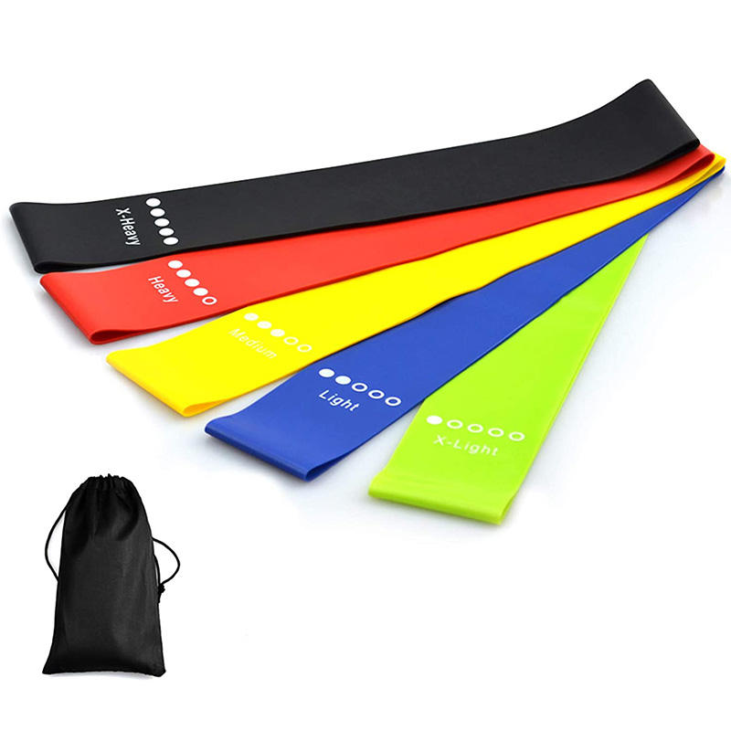 Customized Logo Exercise Fitness Resistance Stretch Bands Set