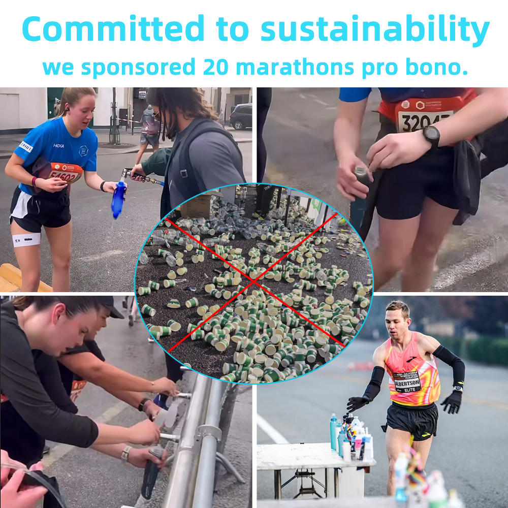 Customized Foldable TPU Water Bottle Soft Flask for Running Race