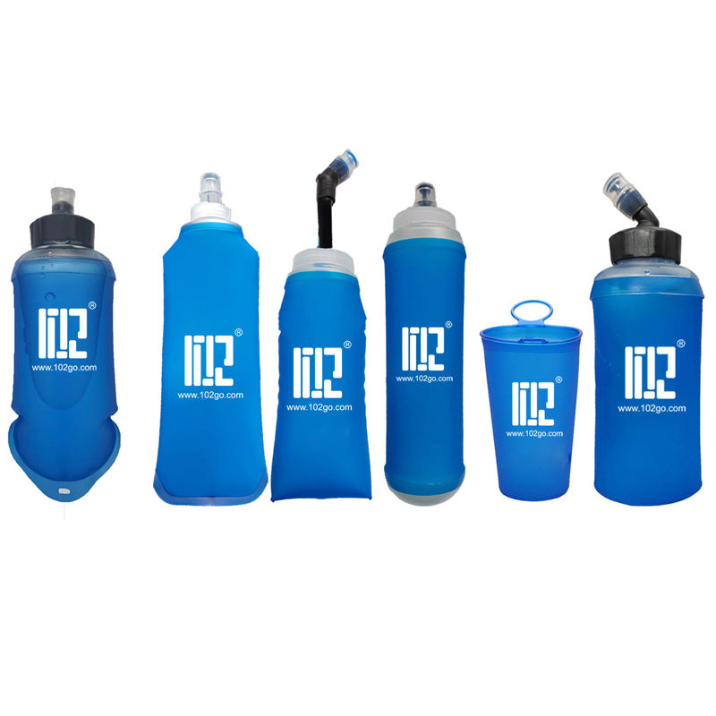 Customized Foldable TPU Water Bottle Soft Flask for Running Race