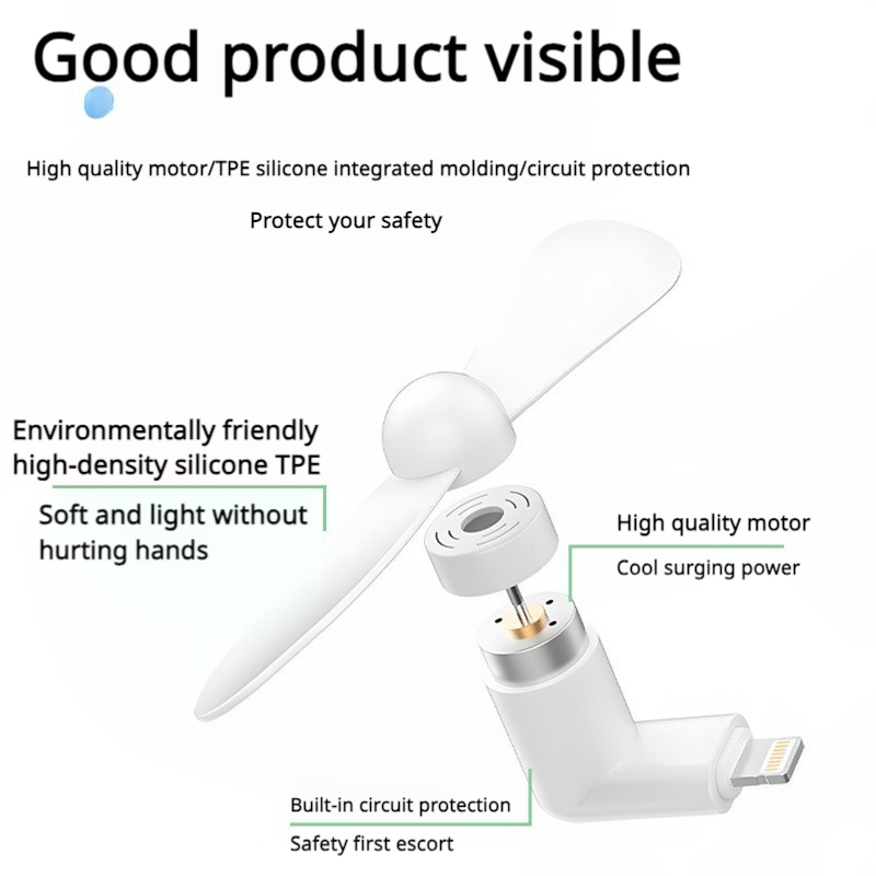 Cutomized Mobile Phone Fan Personalized 2in1 3in1 USB Mini Fan