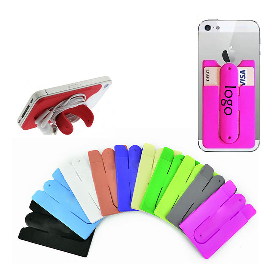 Adhesive Printed logo Card Holder Sticker Bracket for Phones